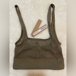 SKIMS Army Warp Knot Scoop Neck Bralette Coverup NWT